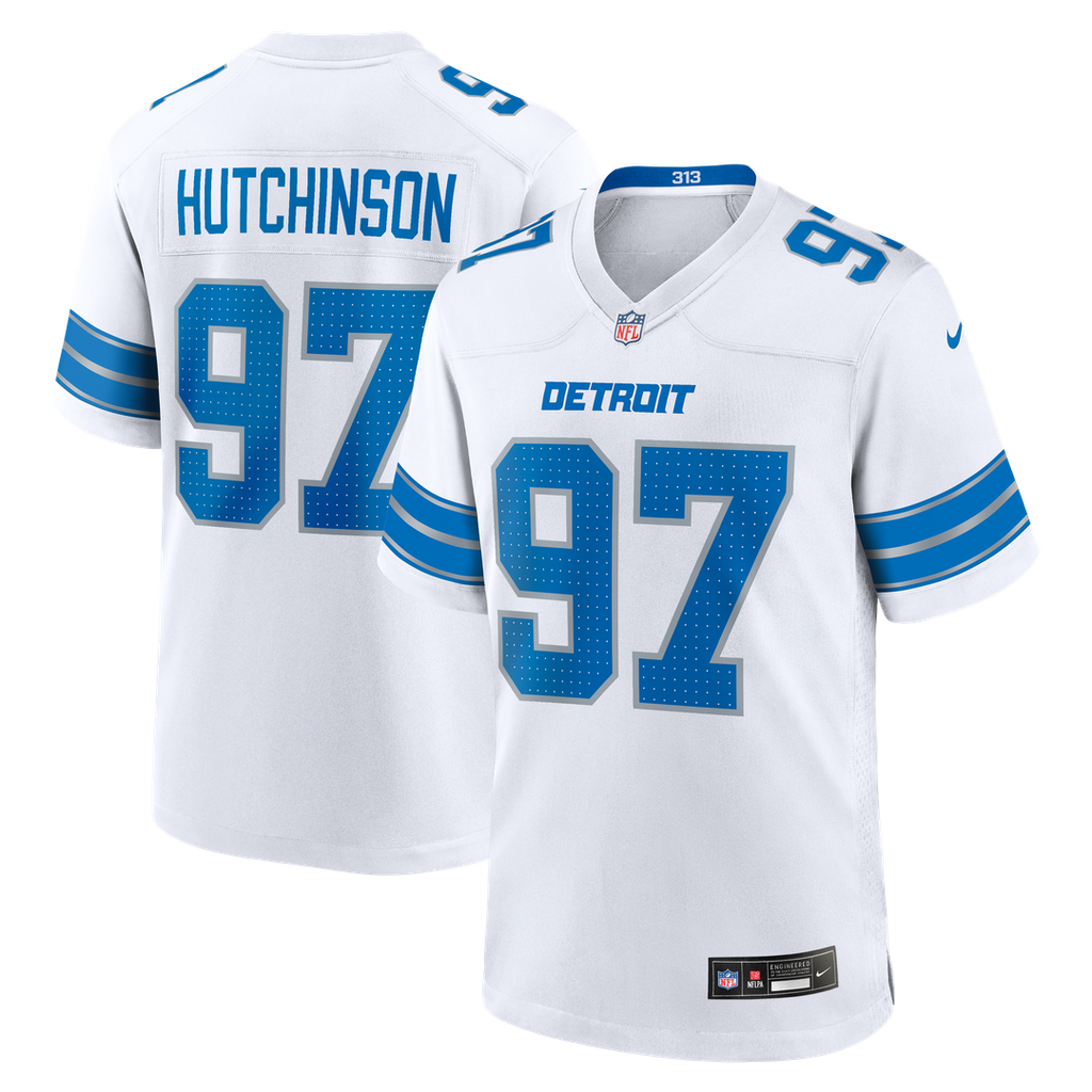 Aidan Hutchinson Detroit Lions Jersey - White