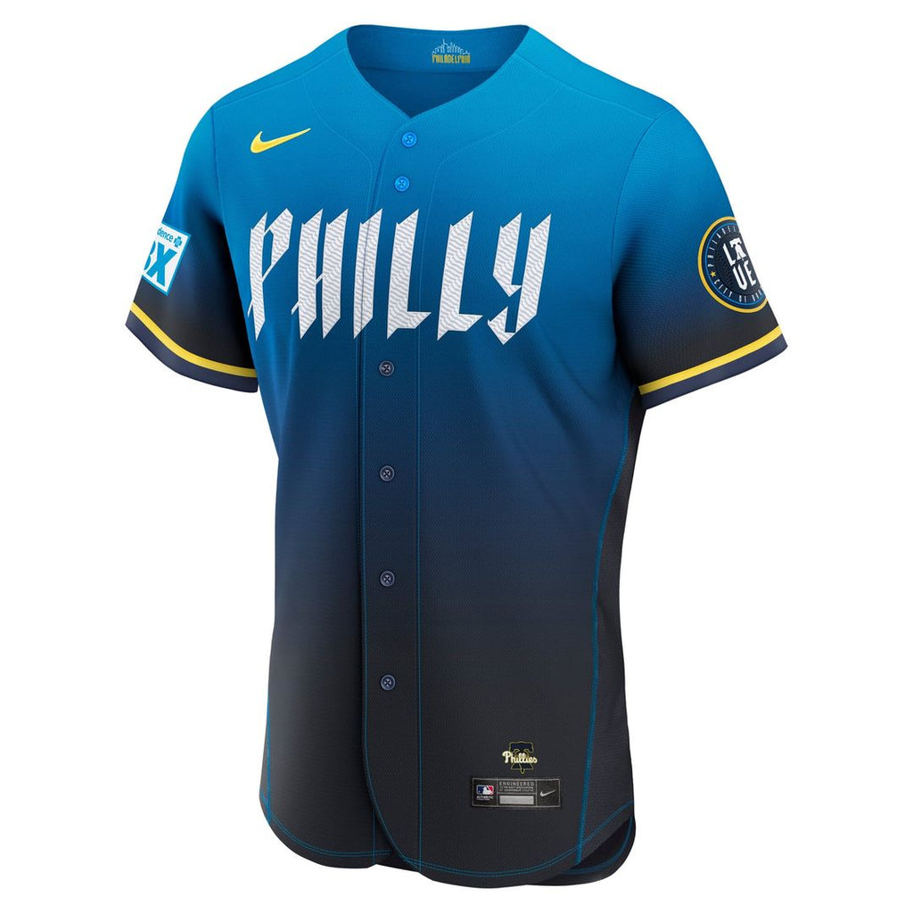 Philadelphia Phillies Authentic Sponsor Patch Jersey - Navy