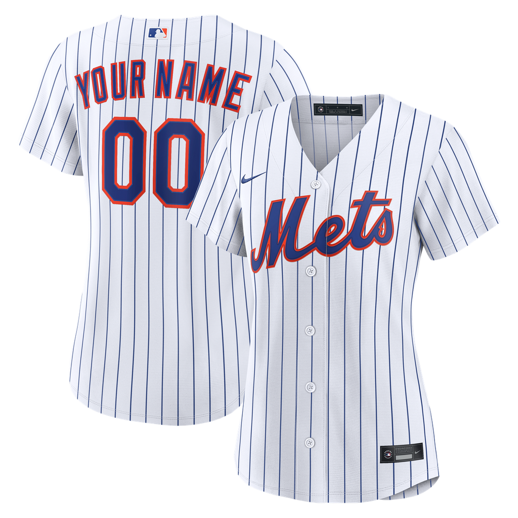 New York Mets Women's Home Replica Custom Jersey - White