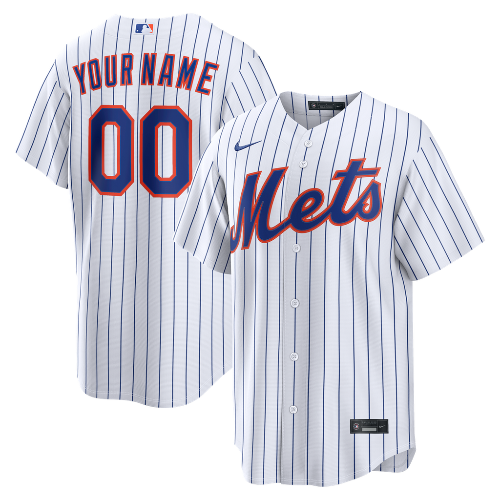 New York Mets Home Replica Custom Jersey - White