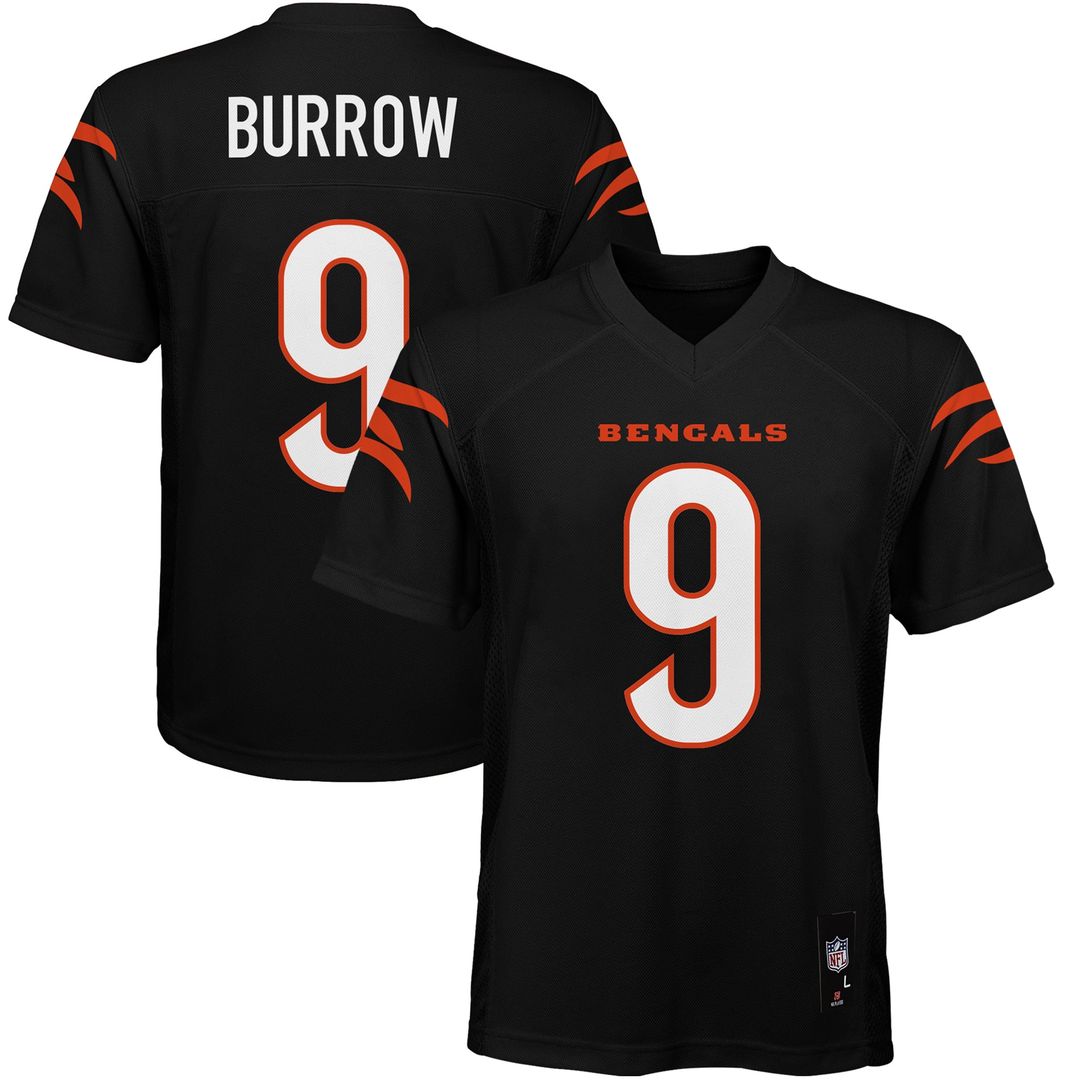 Joe Burrow Cincinnati Bengals Youth Jersey - Black