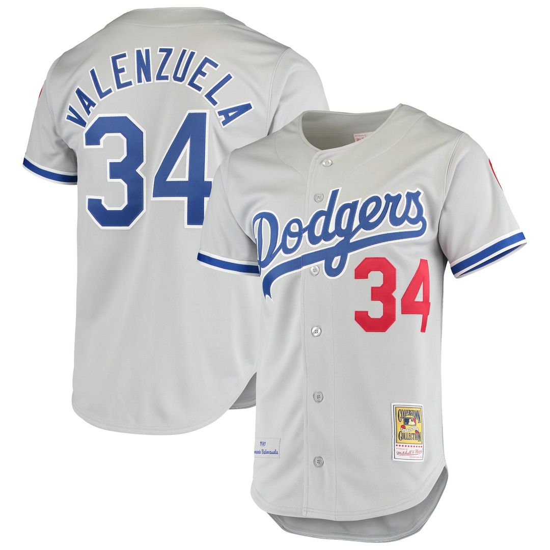 Fernando Valenzuela Los Angeles Dodgers Road 1981 Jersey - Gray