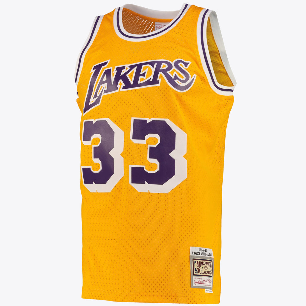 Los Angeles Lakers Kareem Abdul-Jabbar Road Jersey - Light Gold - Mens