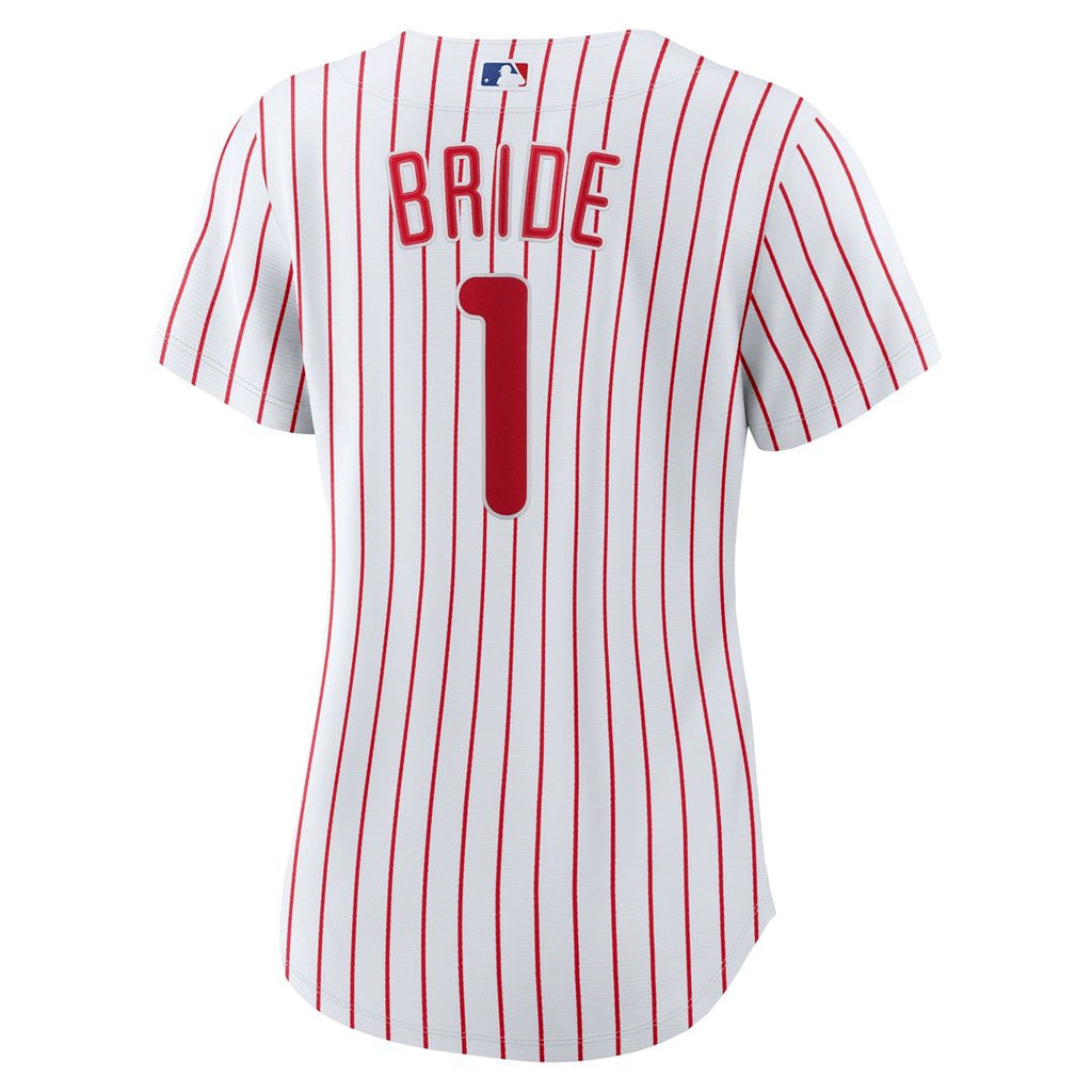 Philadelphia Phillies Women's #1 Bride Home Jersey - White