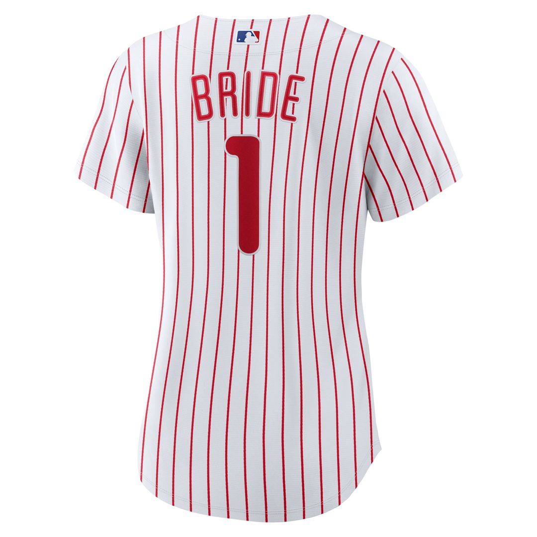 Philadelphia Phillies Women's #1 Bride Home Jersey - White