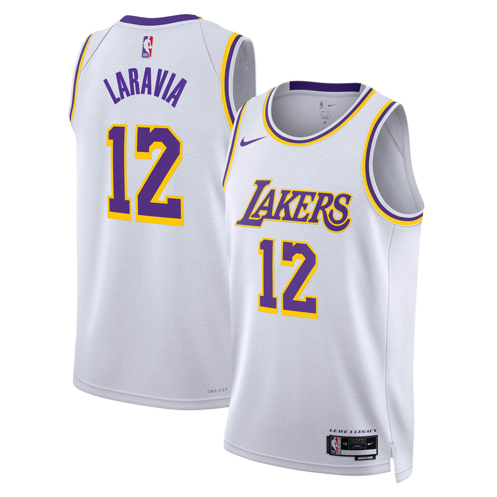 Los Angeles Lakers Jersey - White - Jake LaRavia - Unisex
