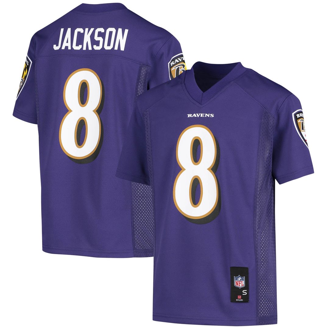 Lamar Jackson Baltimore Ravens Youth Jersey - Purple