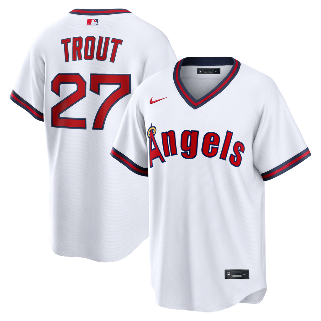 Mike Trout Los Angeles Angels Road Jersey - Gray