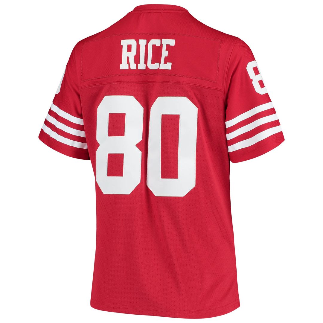 Jerry Rice San Francisco 49ers Women's 1990 Legacy Jersey - Scarlet