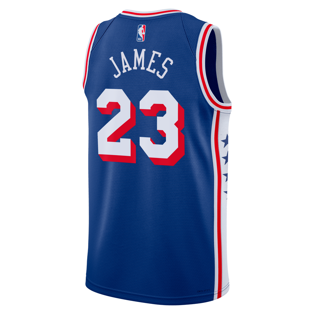 LeBron James Philadelphia 76ers Icon Edition Swingman Jersey - Royal - Unisex