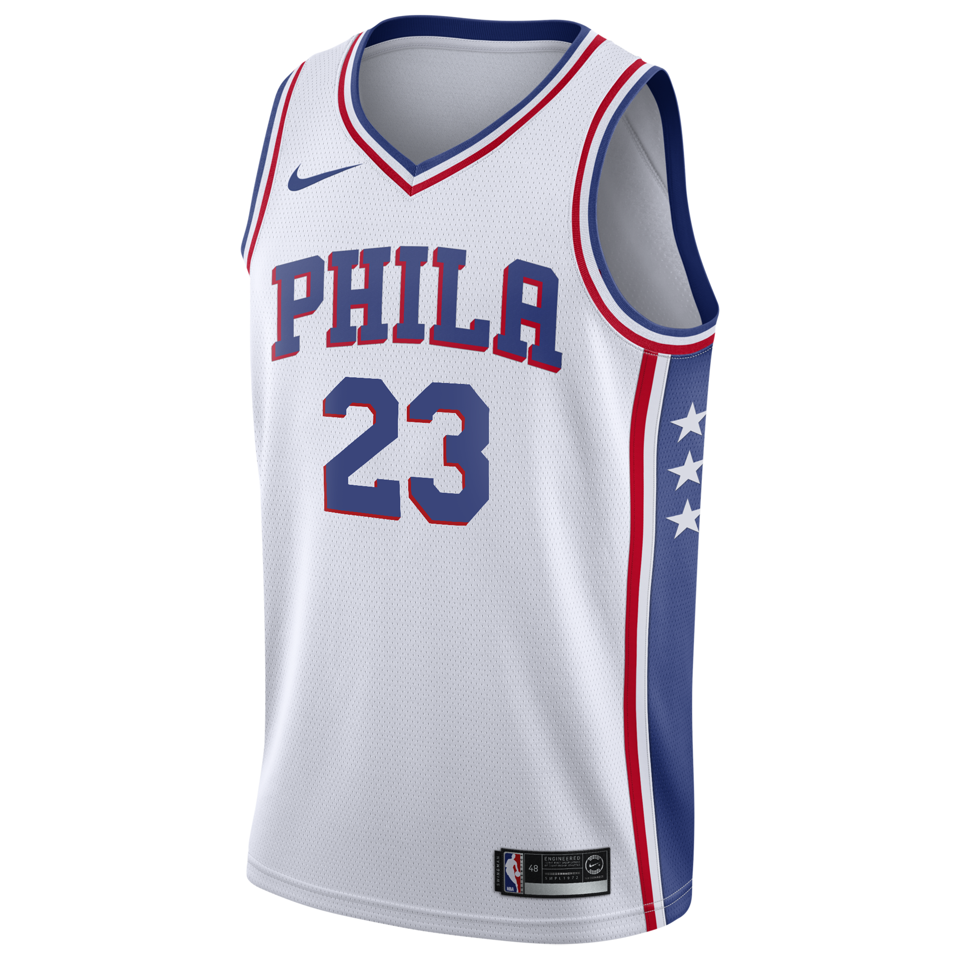 LeBron James Philadelphia 76ers Association Edition Swingman Jersey - White - Youth