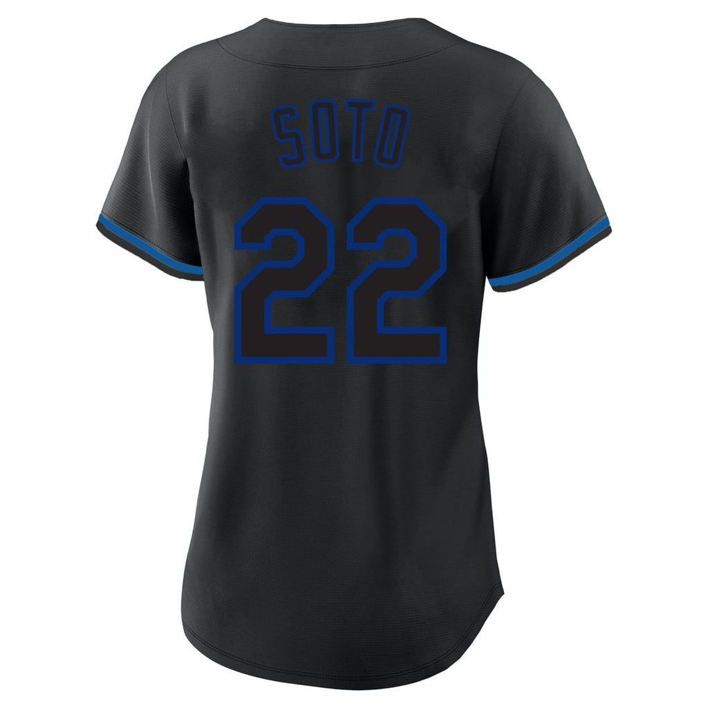 Juan Soto New York Mets Women's Plus Size Player Name & Number Fashion Jersey - Black