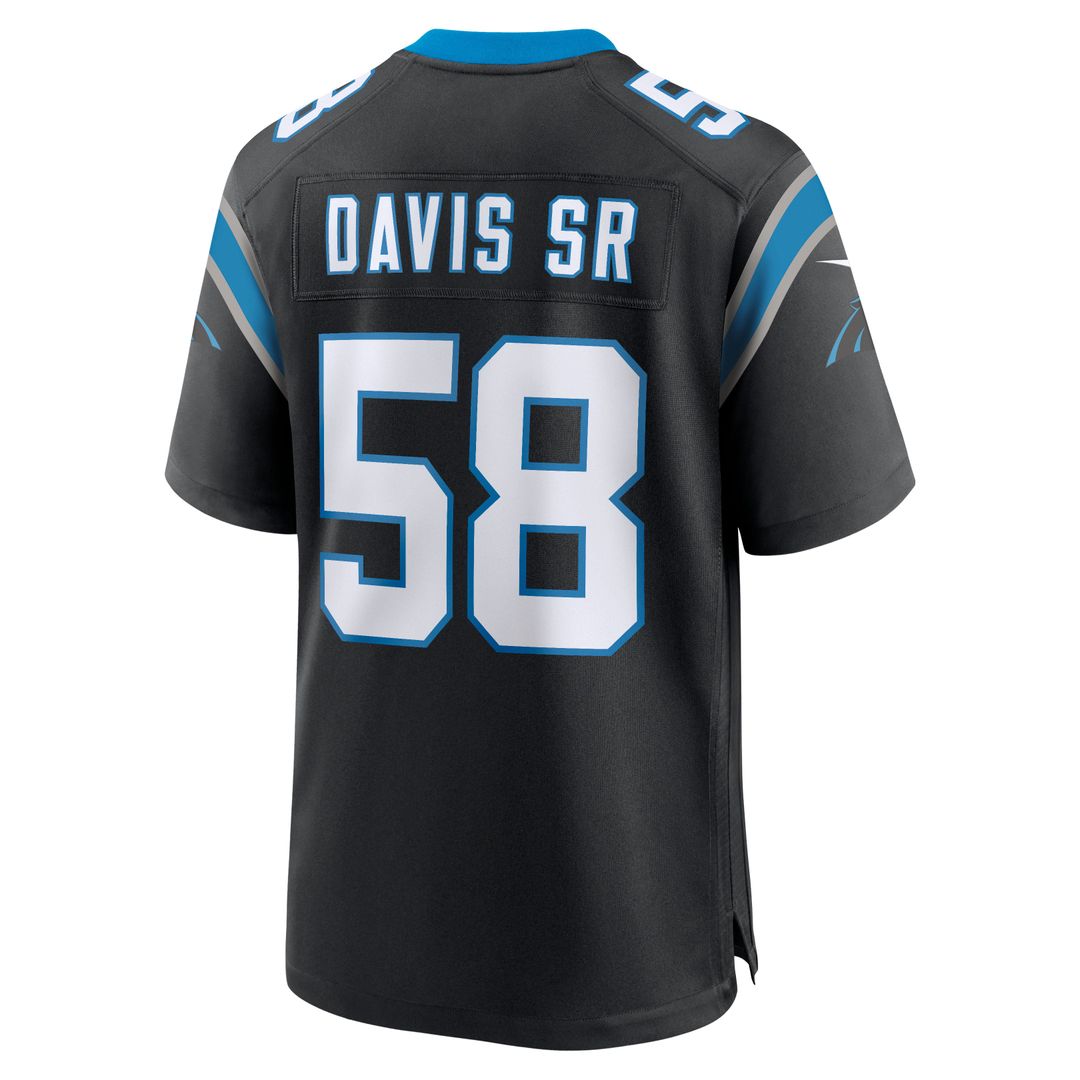 Thomas Davis Sr. Carolina Panthers Team Retired Jersey - Black