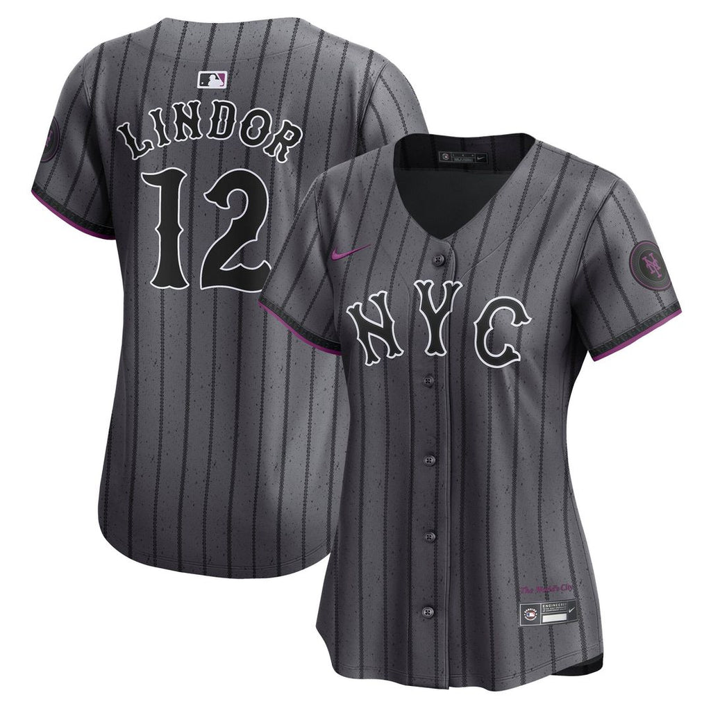 Francisco Lindor New York Mets Women's Jersey - Gray