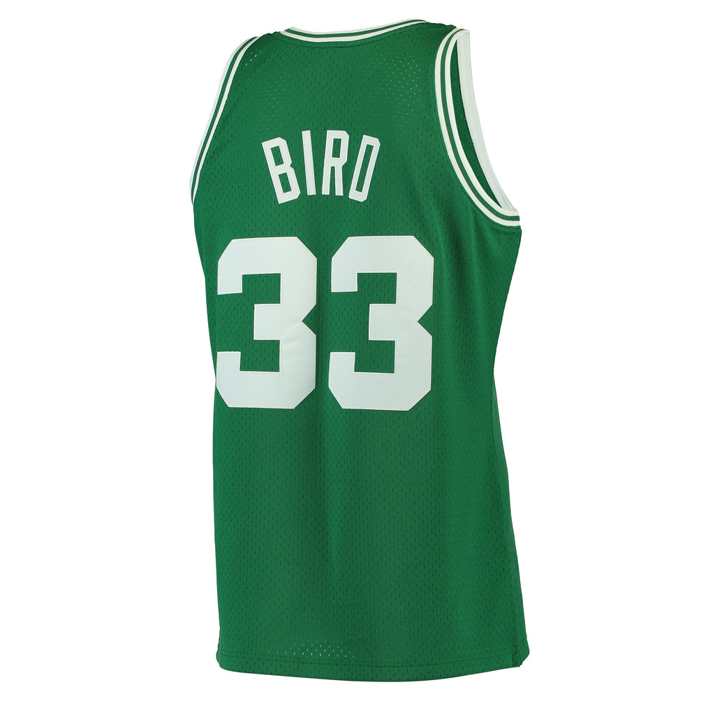 Men's Larry Bird Kelly Green Boston Celtics 1985-86 Jersey