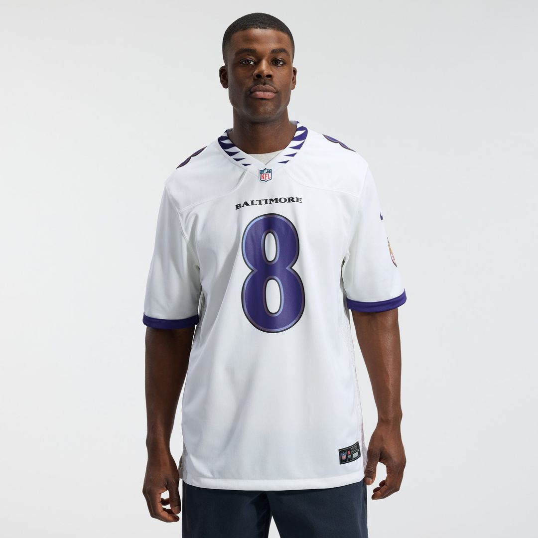 Lamar Jackson Baltimore Ravens Jersey - White