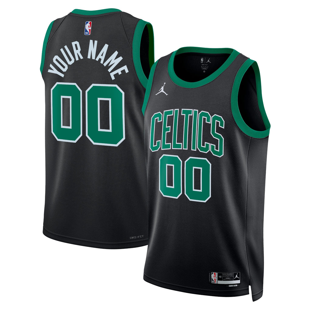 Boston Celtics Jersey - Black - Custom - Unisex