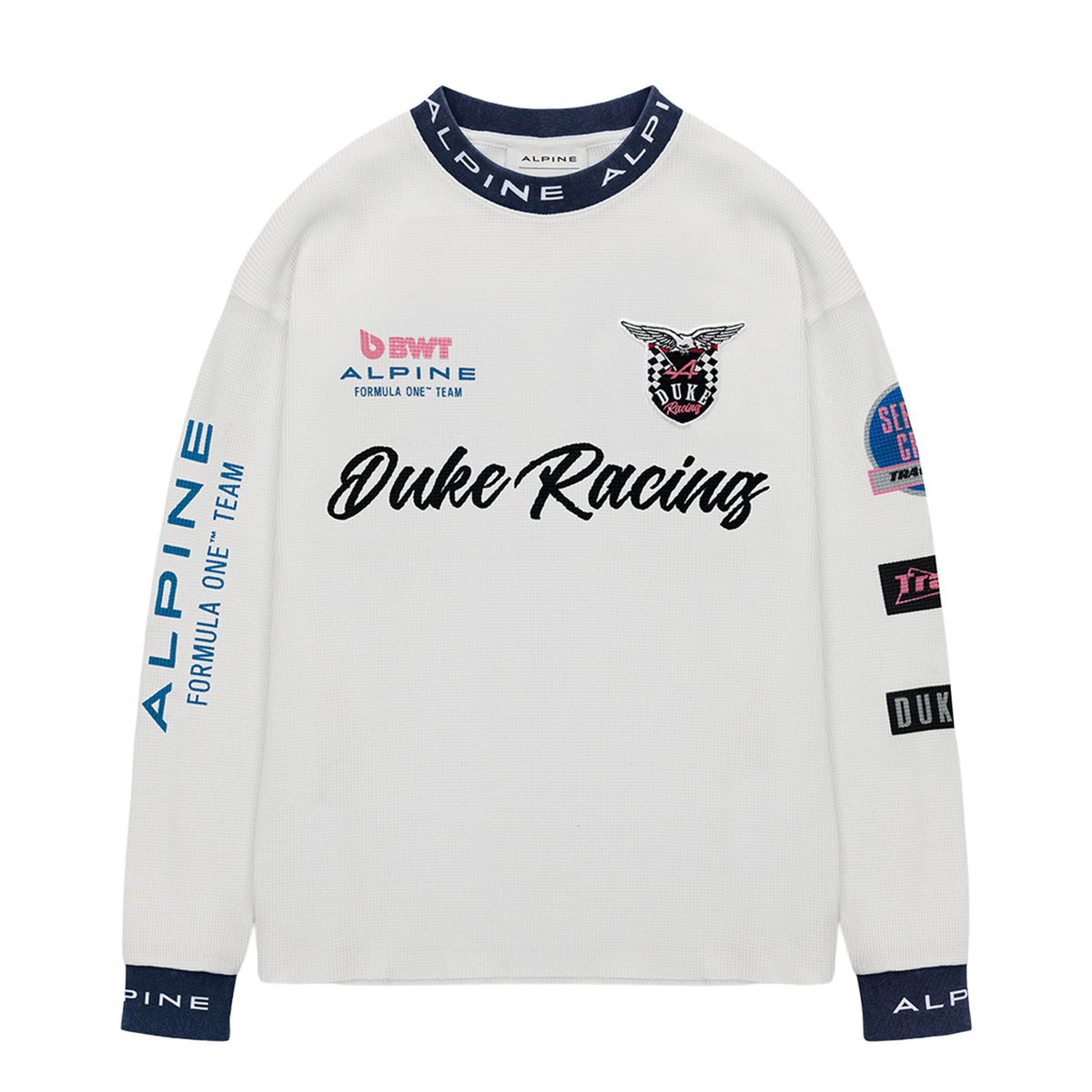 Alpine Duke + Dexter Vintage White Long Sleeve Waffle