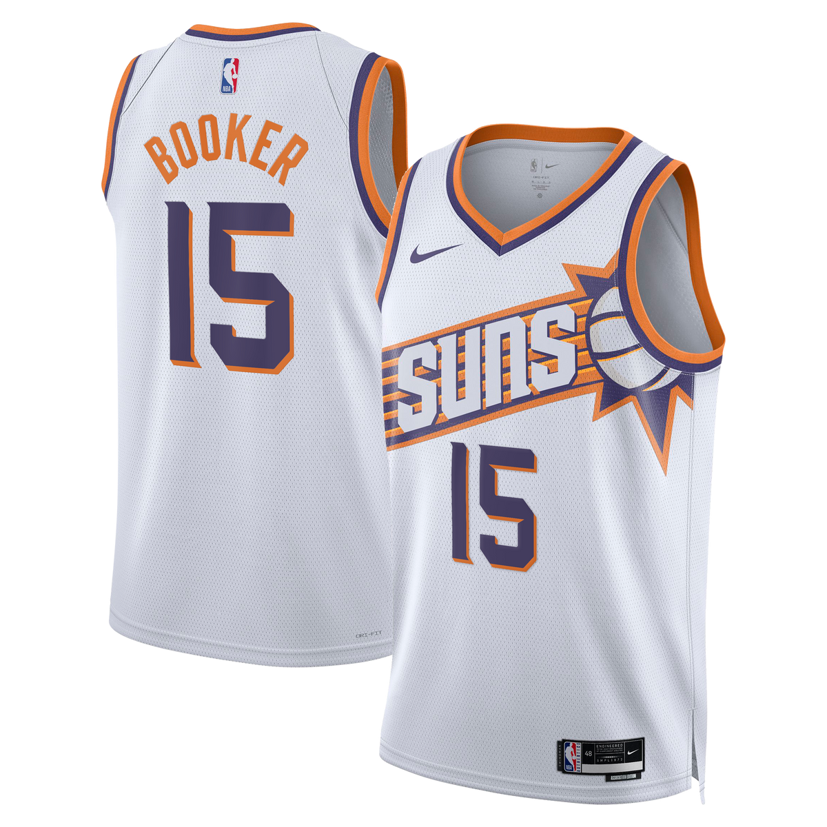 Phoenix Suns Jersey - White - Devin Booker - Unisex