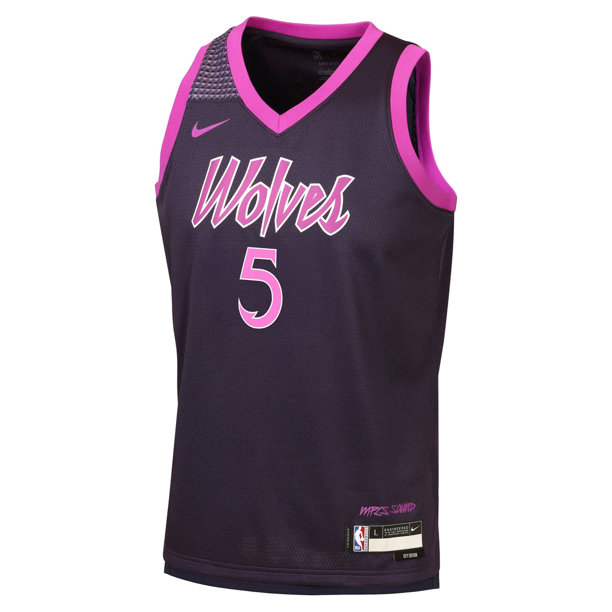 Minnesota Timberwolves 2025/26 Jersey - Black - Anthony Edwards - Youth