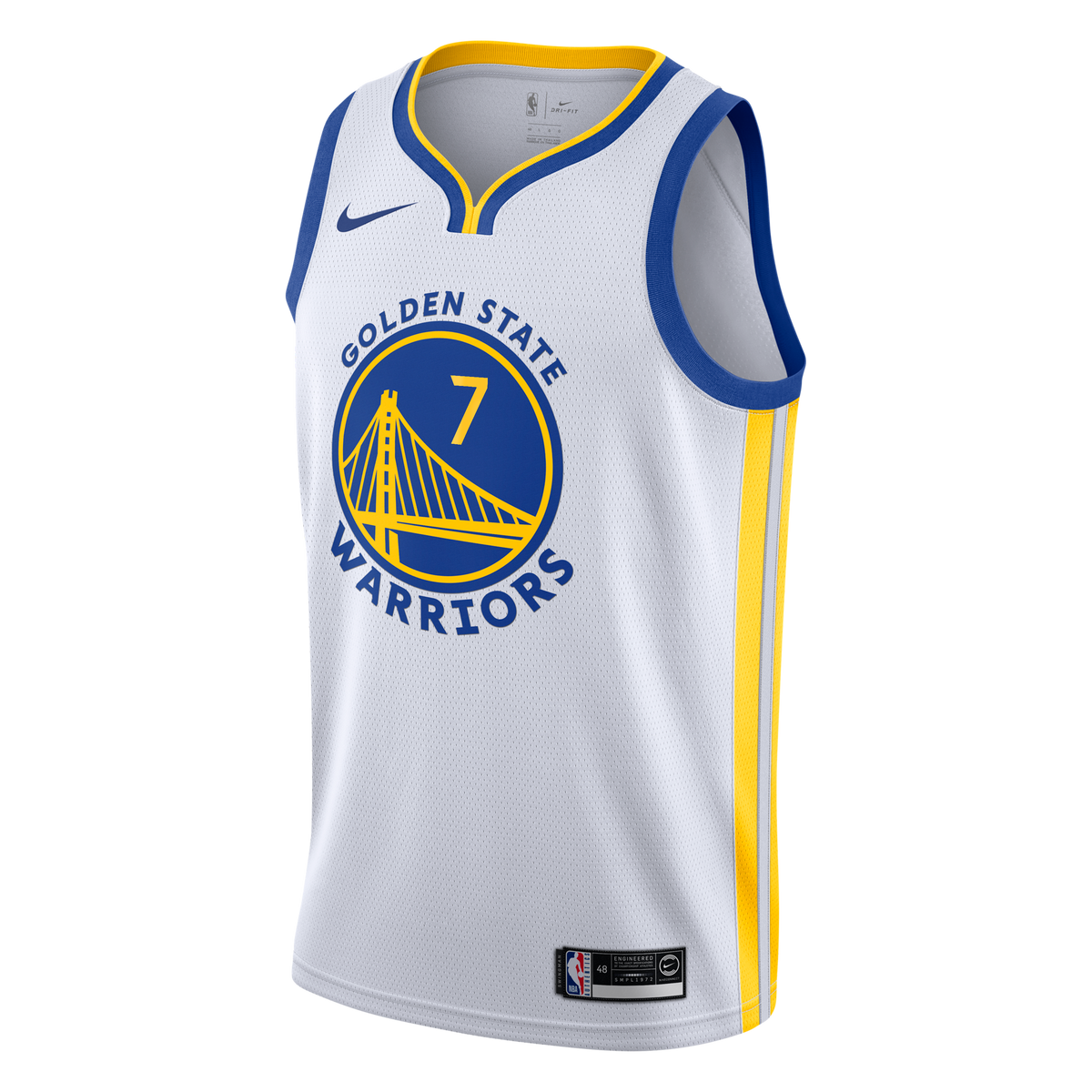 Golden State Warriors Jersey - White - Kristaps Porziņģis - Youth