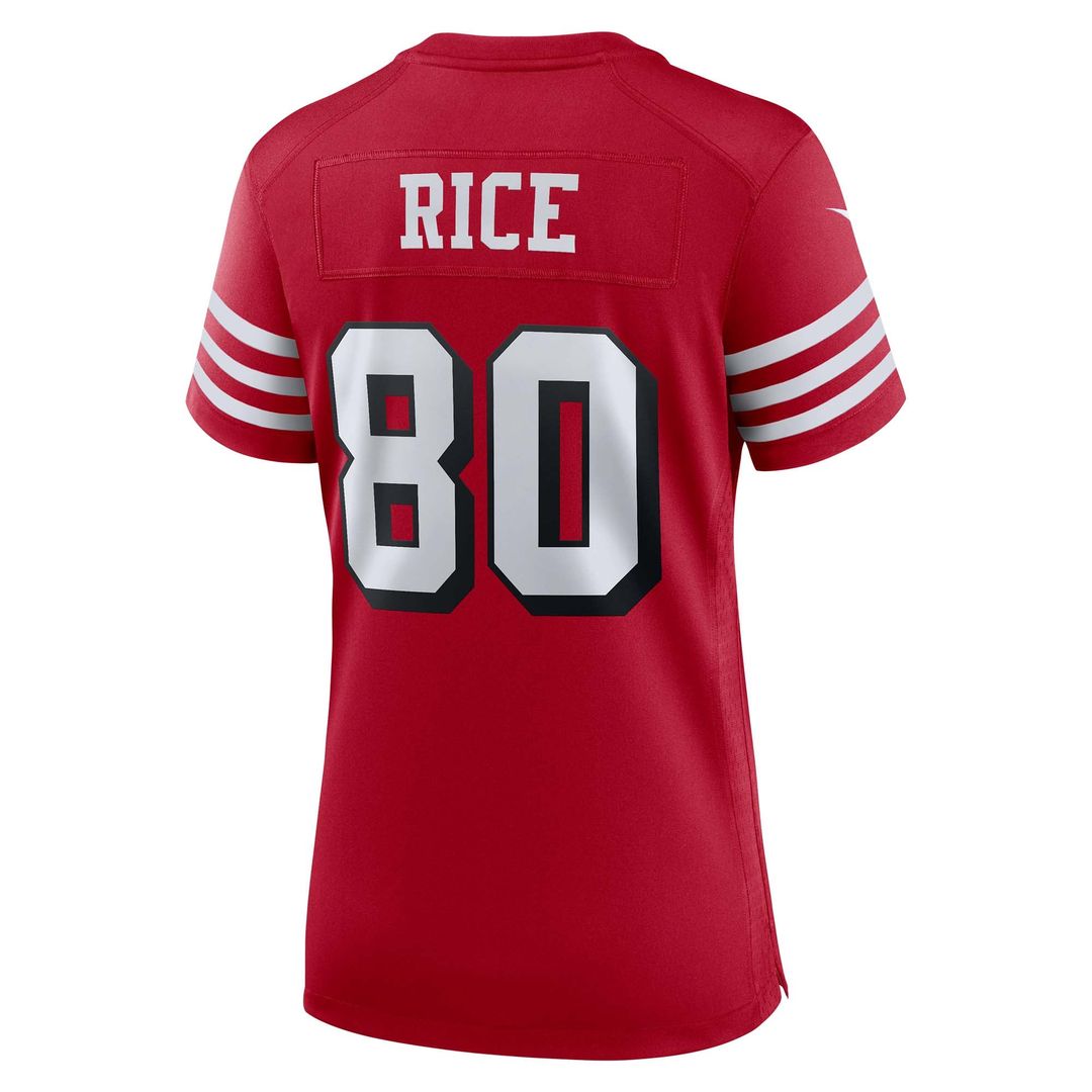 Jerry Rice San Francisco 49ers Women's Alternate Jersey - Scarlet