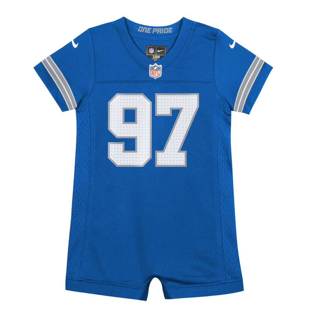 Aidan Hutchinson Detroit Lions Newborn Romper Jersey - Blue