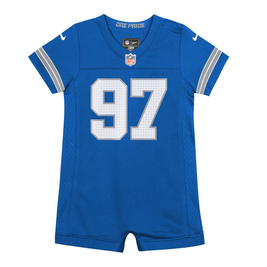Aidan Hutchinson Detroit Lions Newborn Romper Jersey - Blue