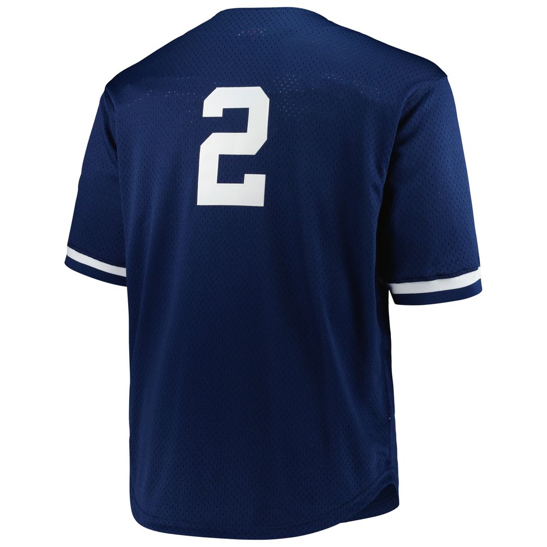 Derek Jeter New York Yankees Big & Tall Cooperstown Mesh Jersey - Navy