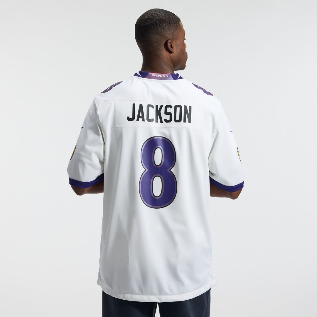 Lamar Jackson Baltimore Ravens Jersey - White
