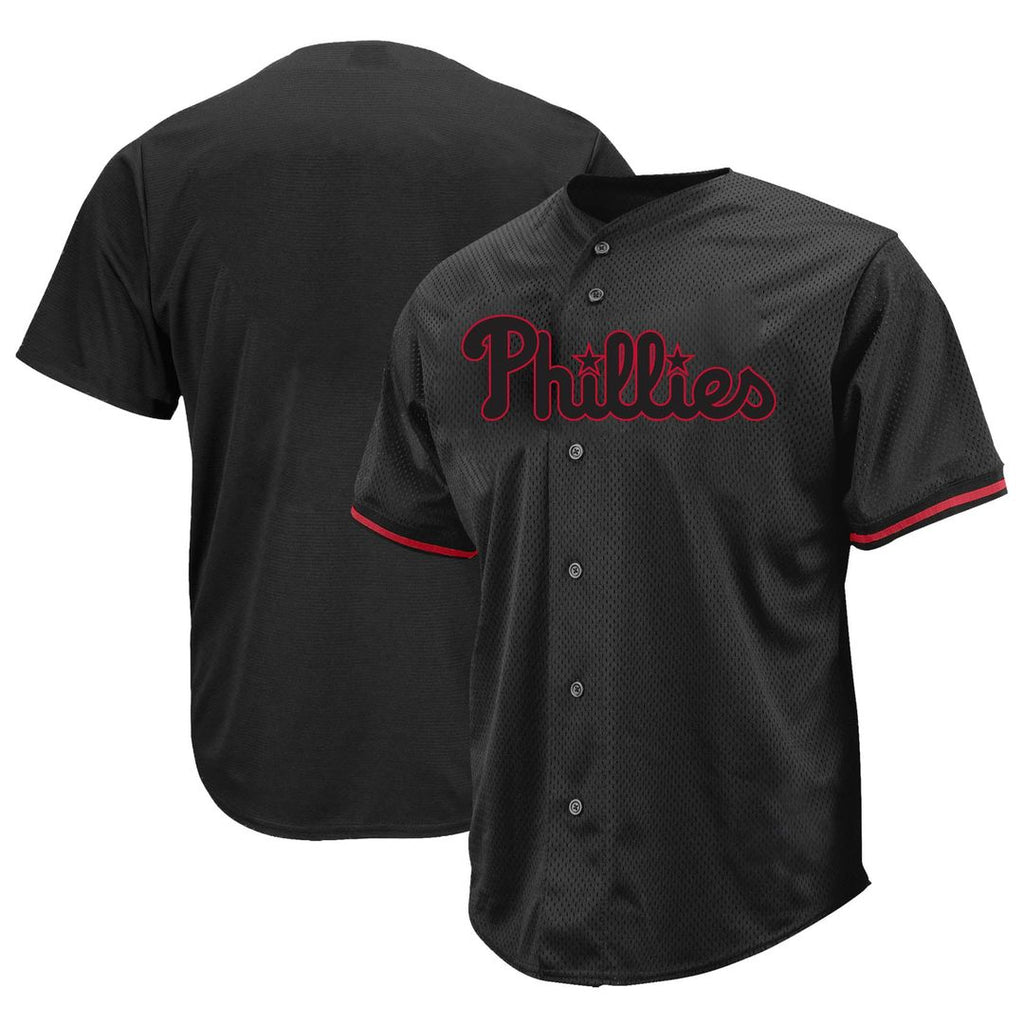 Philadelphia Phillies Big & Tall Pop Fashion Jersey - Black