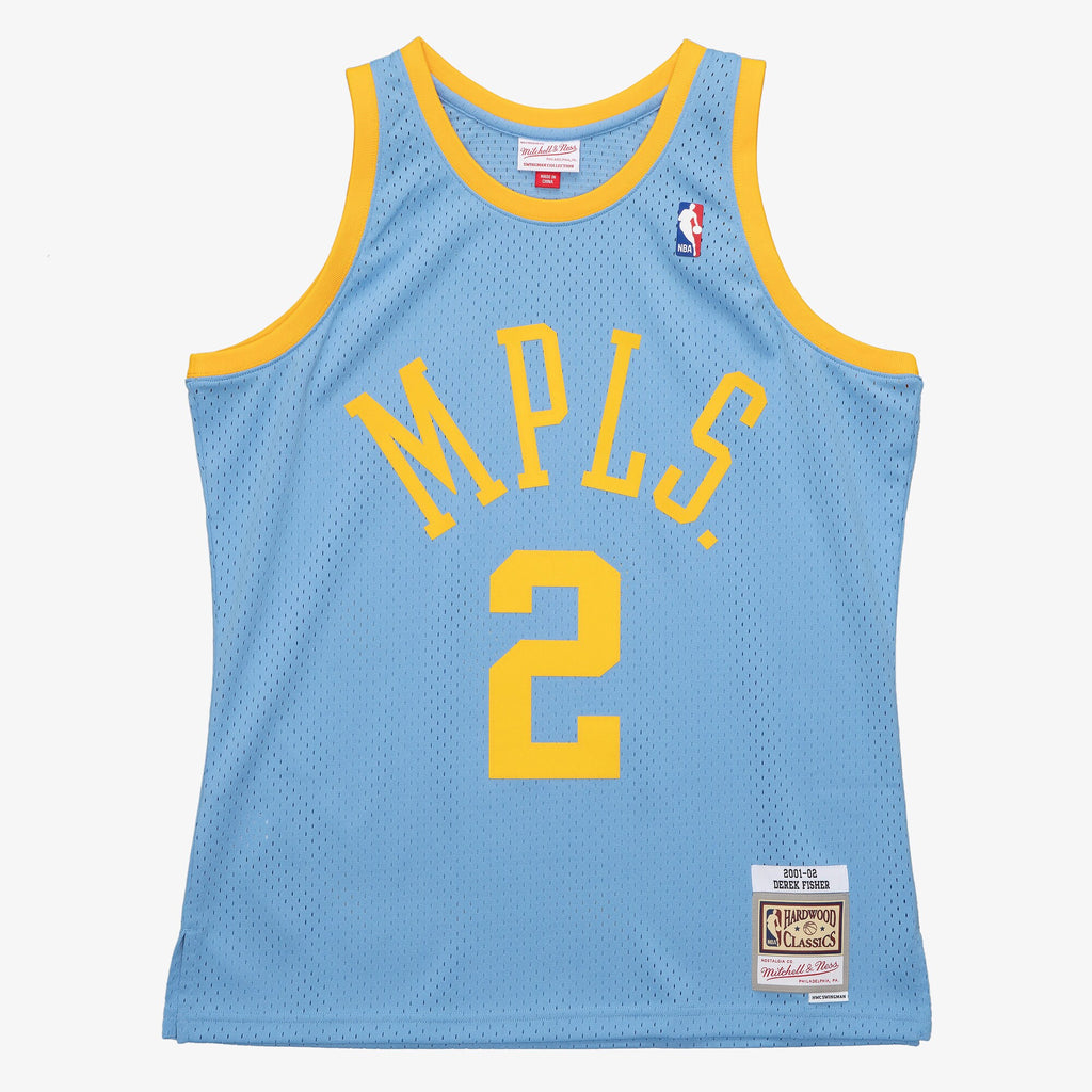 Los Angeles Lakers Derek Fisher 2001 Jersey - Columbia Blue