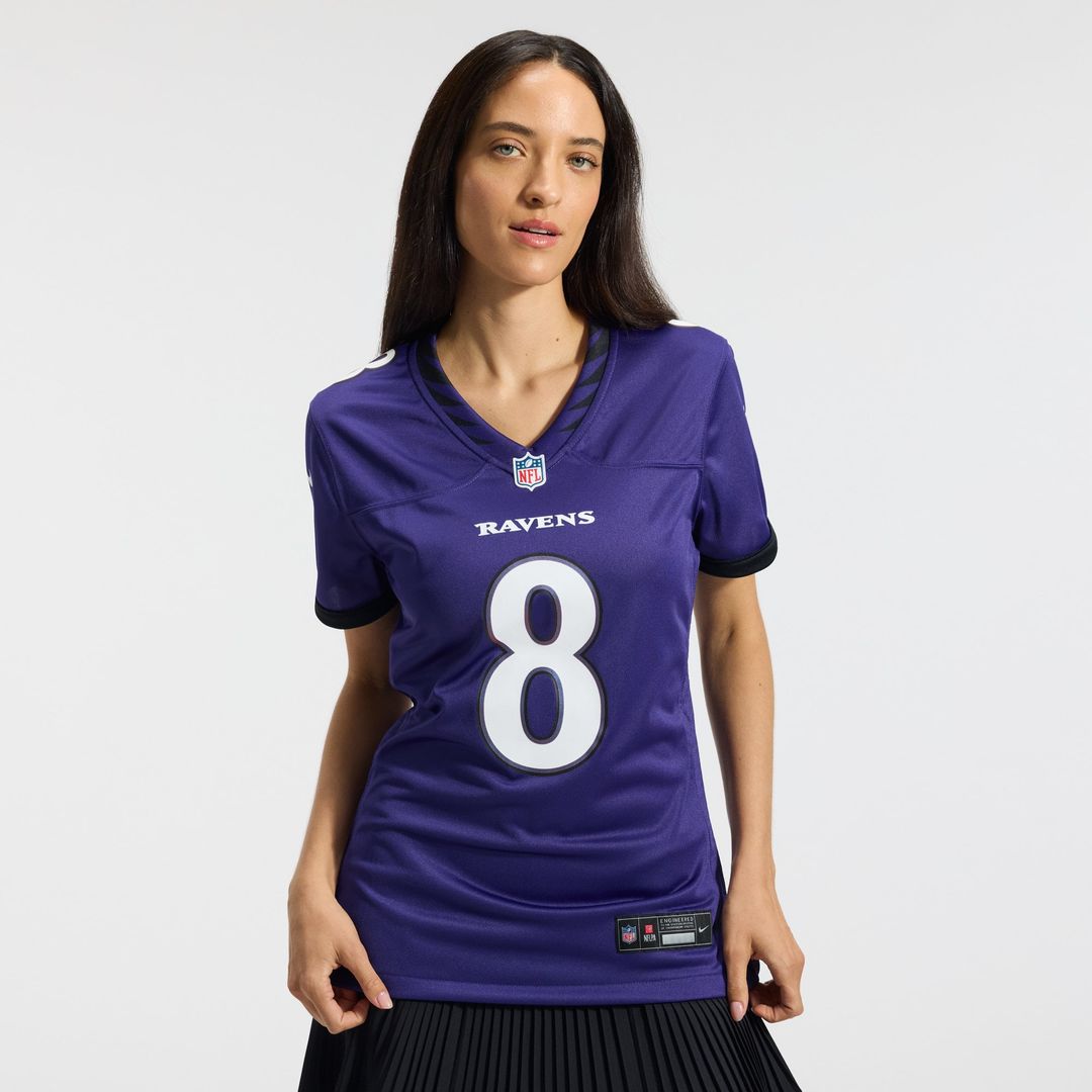 Lamar Jackson Baltimore Ravens Women's Team Jersey - Purple