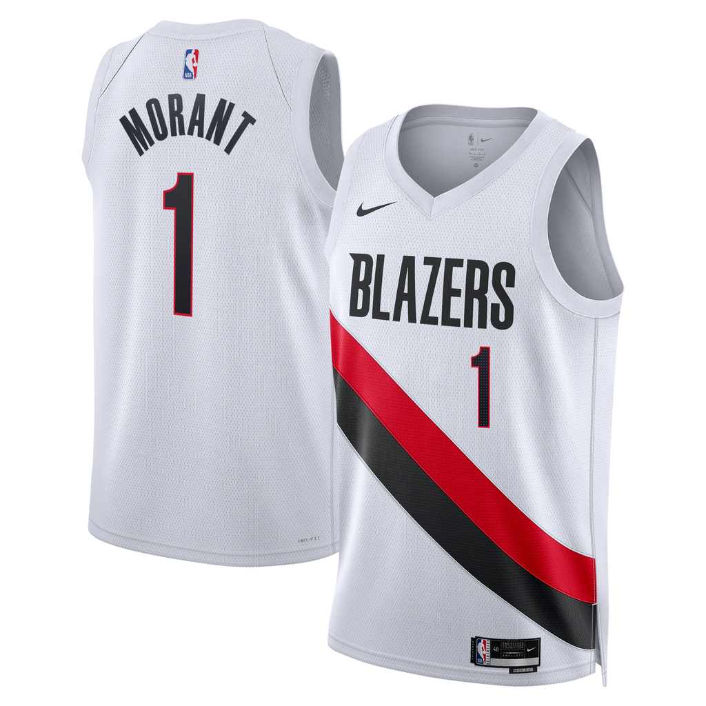 Portland Trail Blazers Replica Jersey - White - Ja Morant - Unisex
