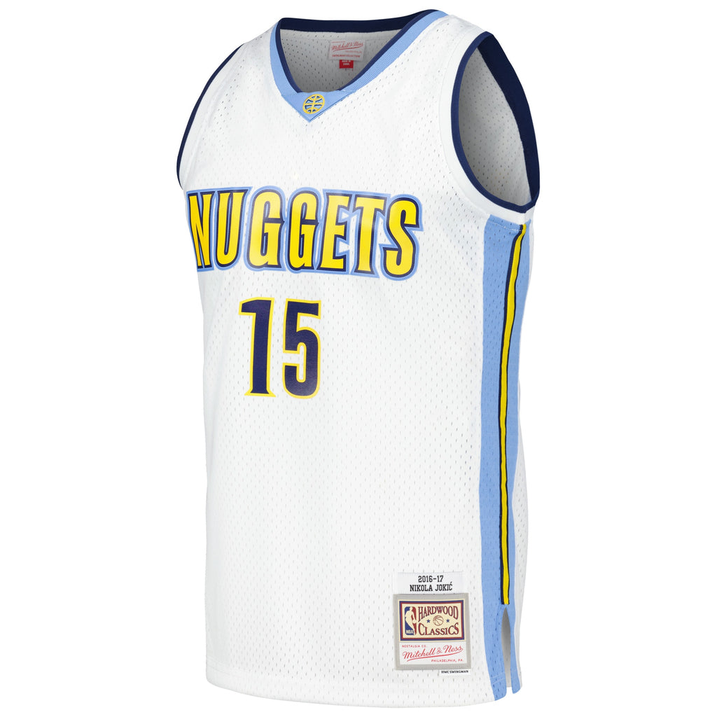 Men's Nikola Jokic White Denver Nuggets 2016/17 Throwback Jersey