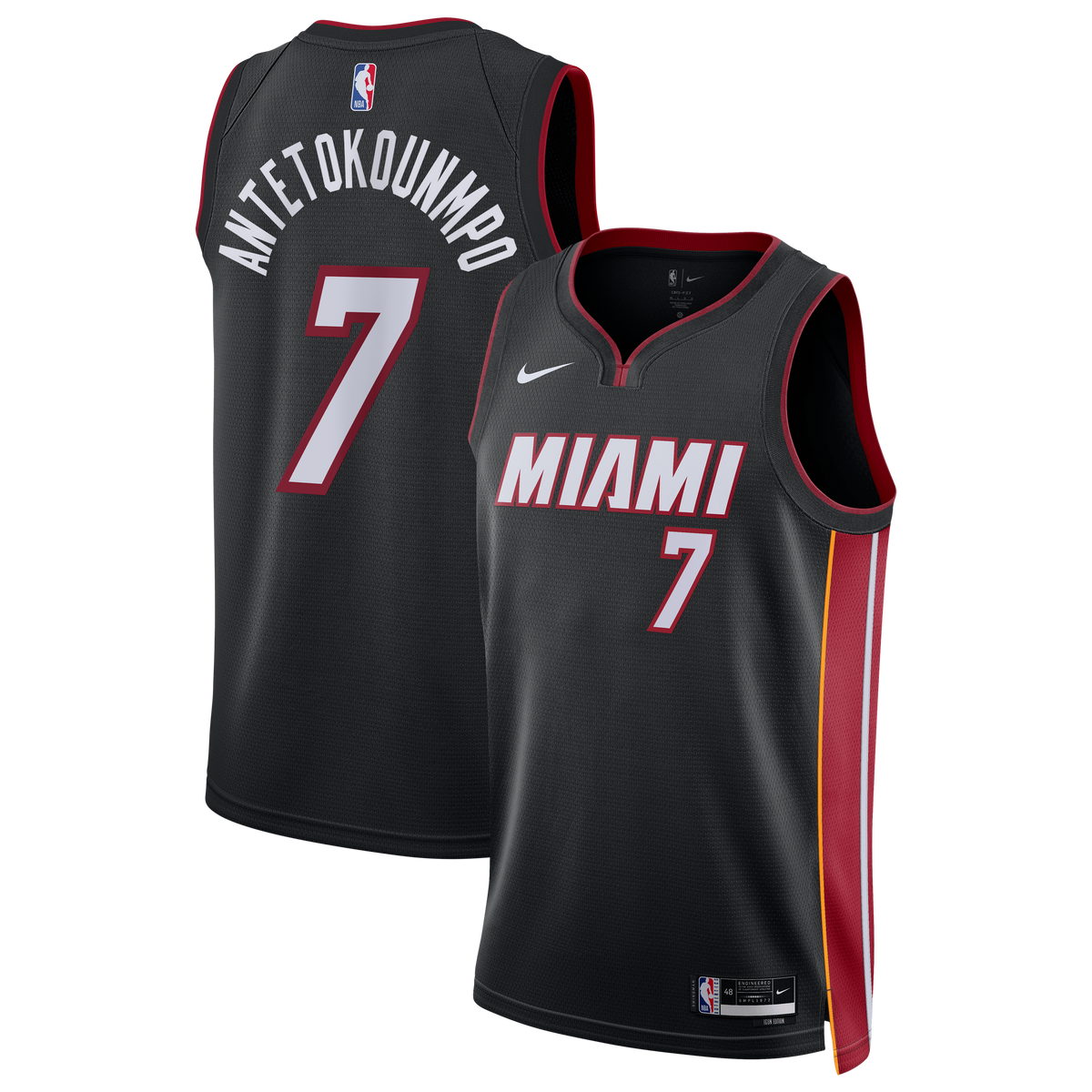 Miami Heat Jersey - Black - Giannis Antetokounmpo - Unisex