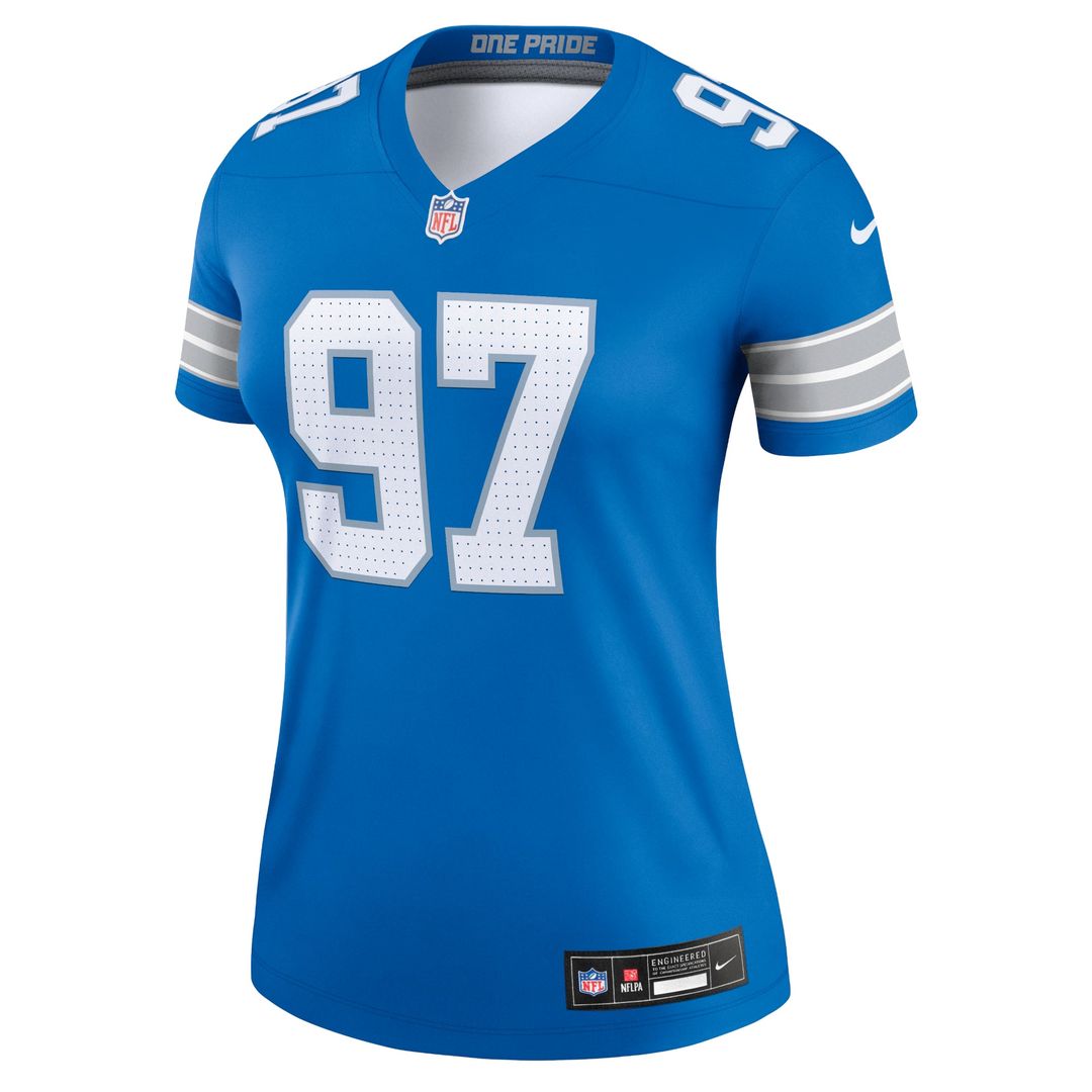 Aidan Hutchinson Detroit Lions Women's Legend Player Performance Top - Blue
