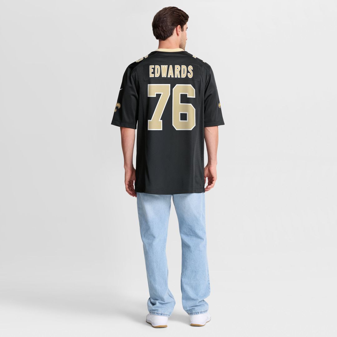 David Edwards New Orleans Saints Team Jersey - Black