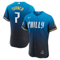 Trea Turner Philadelphia Phillies Authentic Sponsor Patch Jersey - Navy