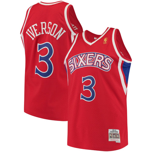 Allen Iverson Philadelphia 76ers 1996-97 Hardwood Classics Swingman Jersey - Mens
