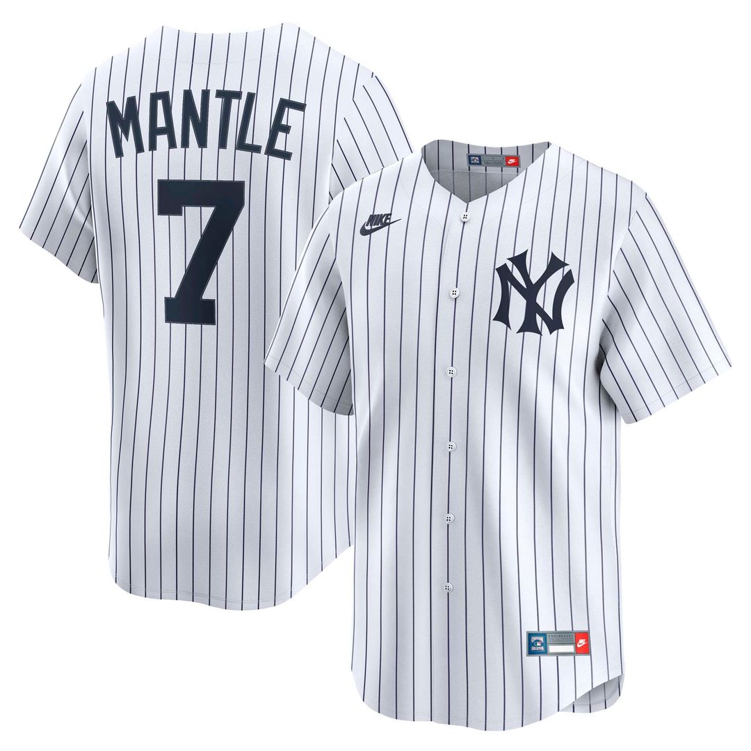 Mickey Mantle New York Yankees Throwback Jersey - White