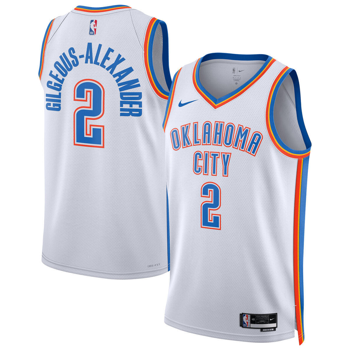 Oklahoma City Thunder Association Jersey - Gilgeous-Alexander - Unisex