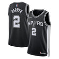 San Antonio Spurs Jersey 2025 First Round Draft Pick - Black - Dylan Harper - Youth