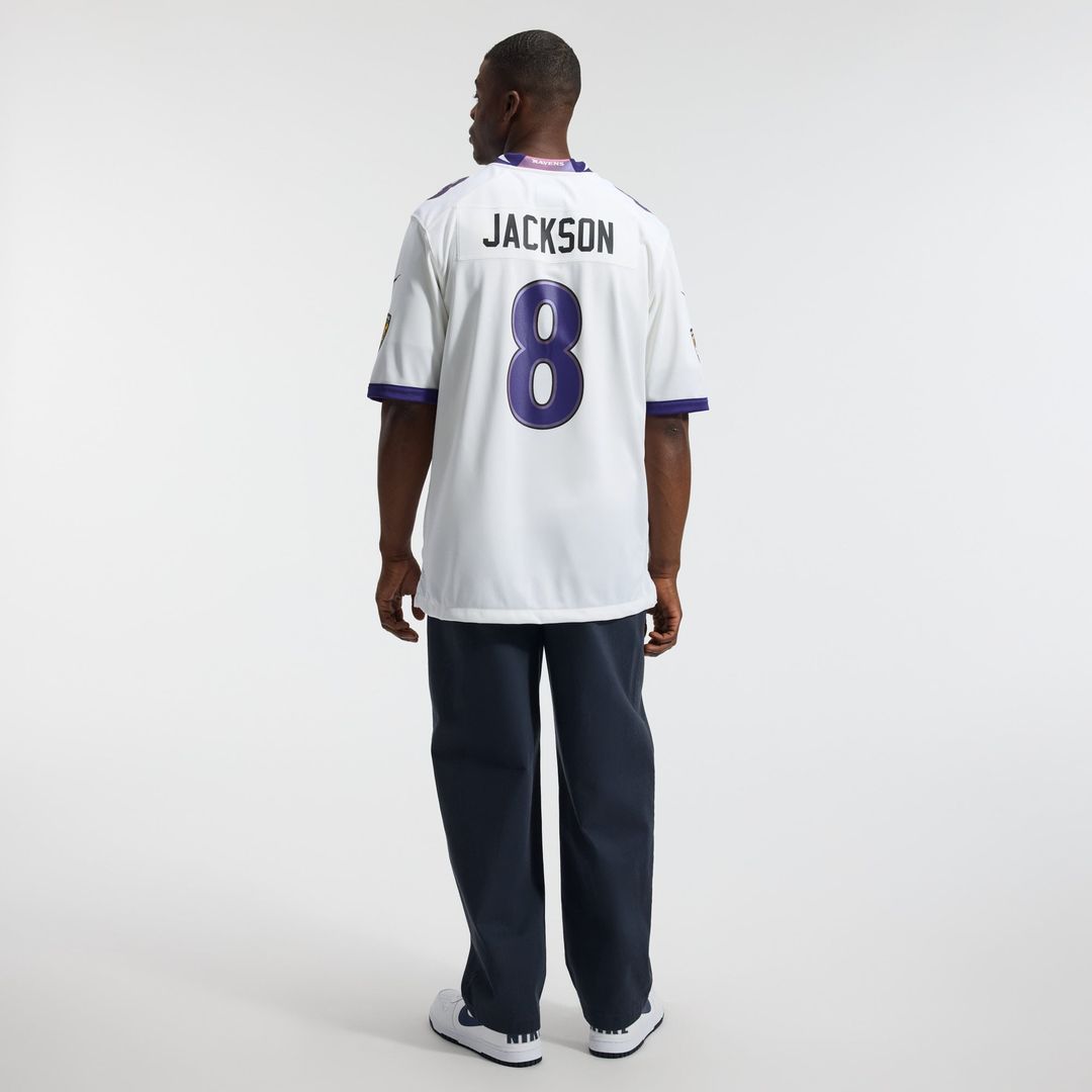 Lamar Jackson Baltimore Ravens Jersey - White