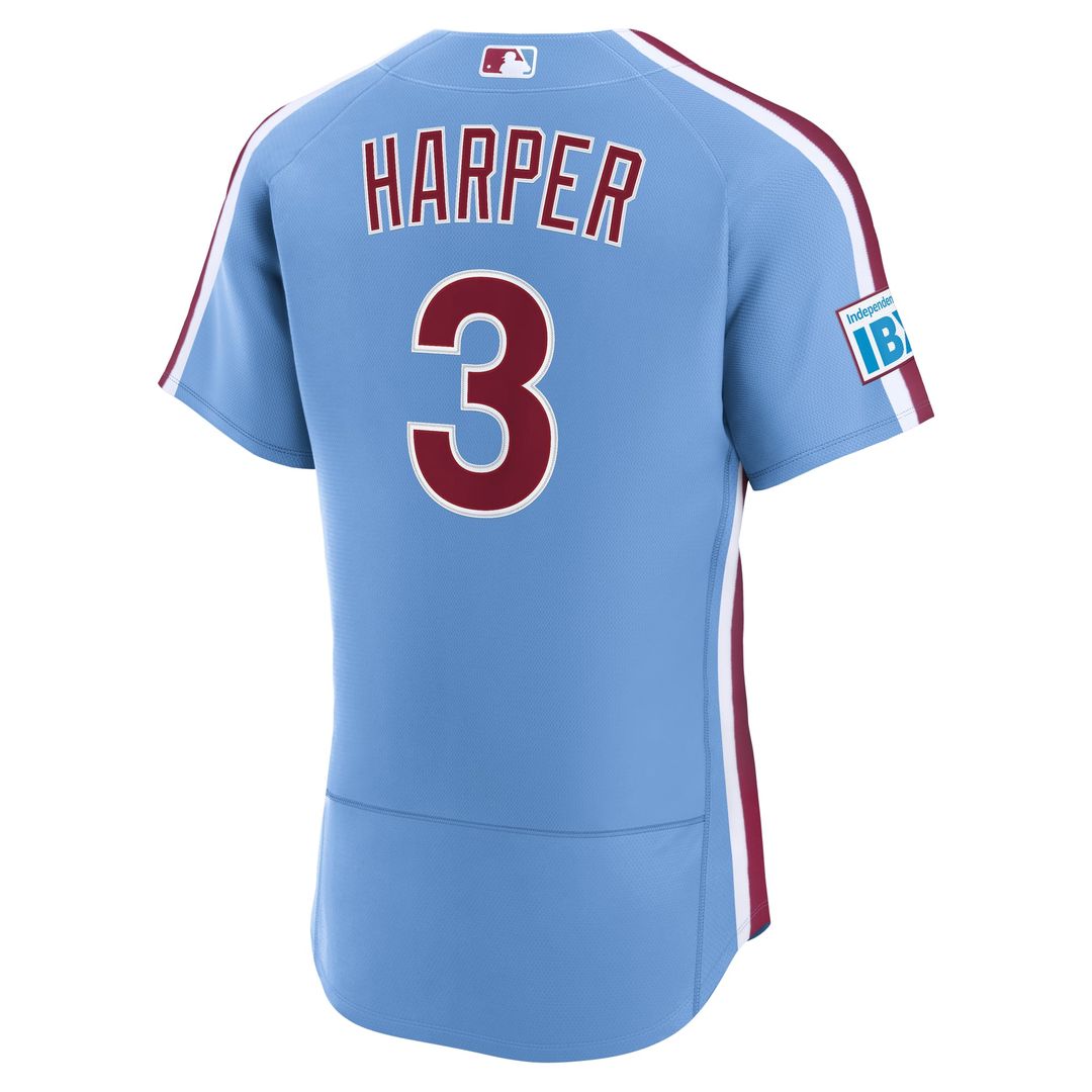 Bryce Harper Philadelphia Phillies Home Authentic Sponsor Patch Jersey - White