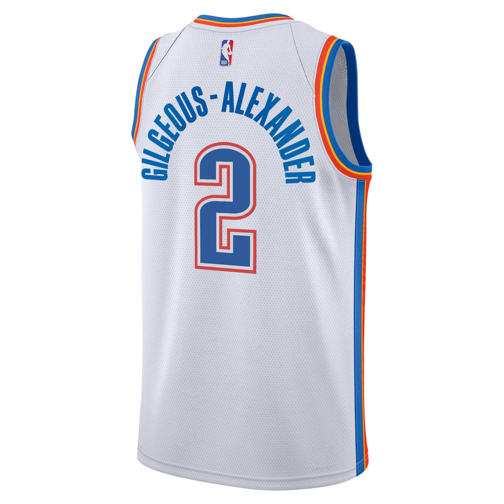 Oklahoma City Thunder Jersey - White - Shai Gilgeous-Alexander - Youth