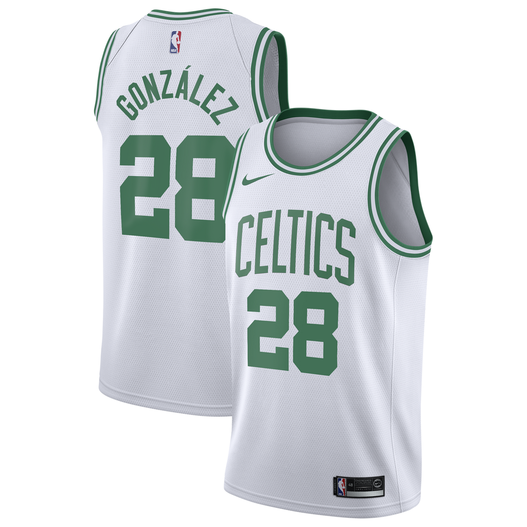 Boston Celtics Jersey - White - Hugo González - Youth