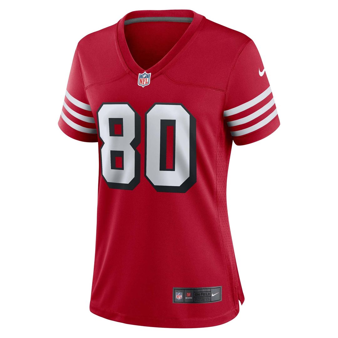 Jerry Rice San Francisco 49ers Women's Alternate Jersey - Scarlet