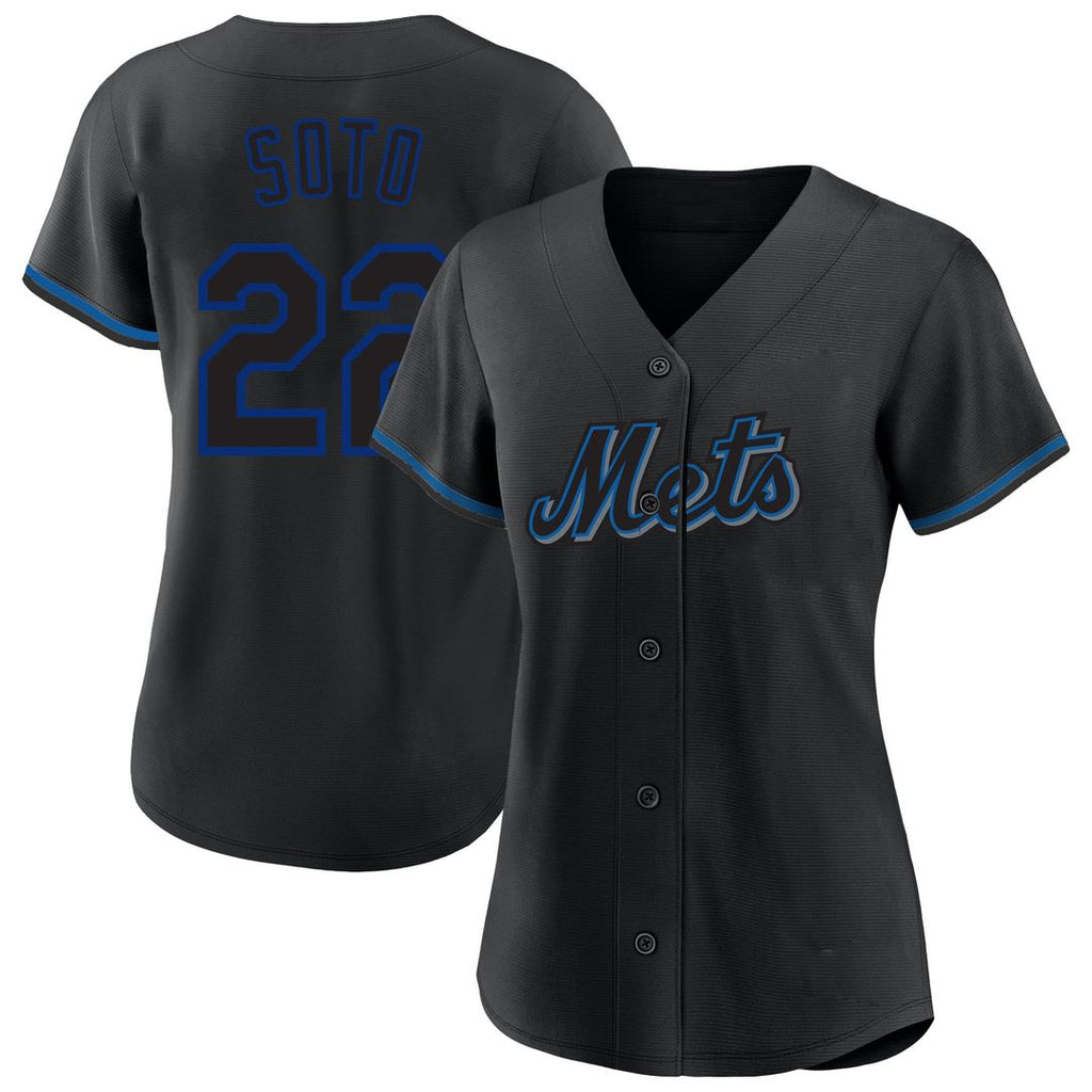 Juan Soto New York Mets Women's Plus Size Player Name & Number Fashion Jersey - Black