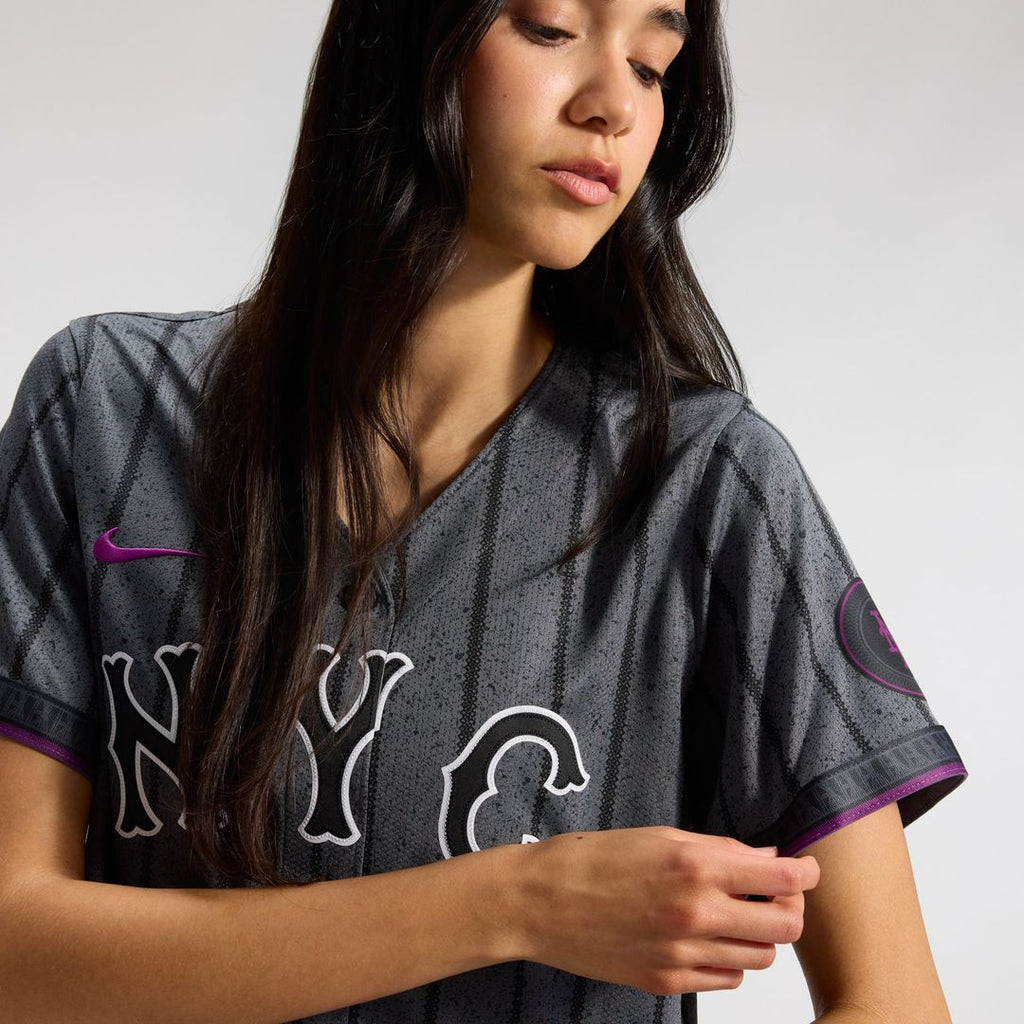 New York Mets Women's Jersey - Gray